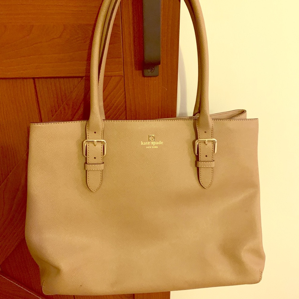 Kate Spade large tote purse tan